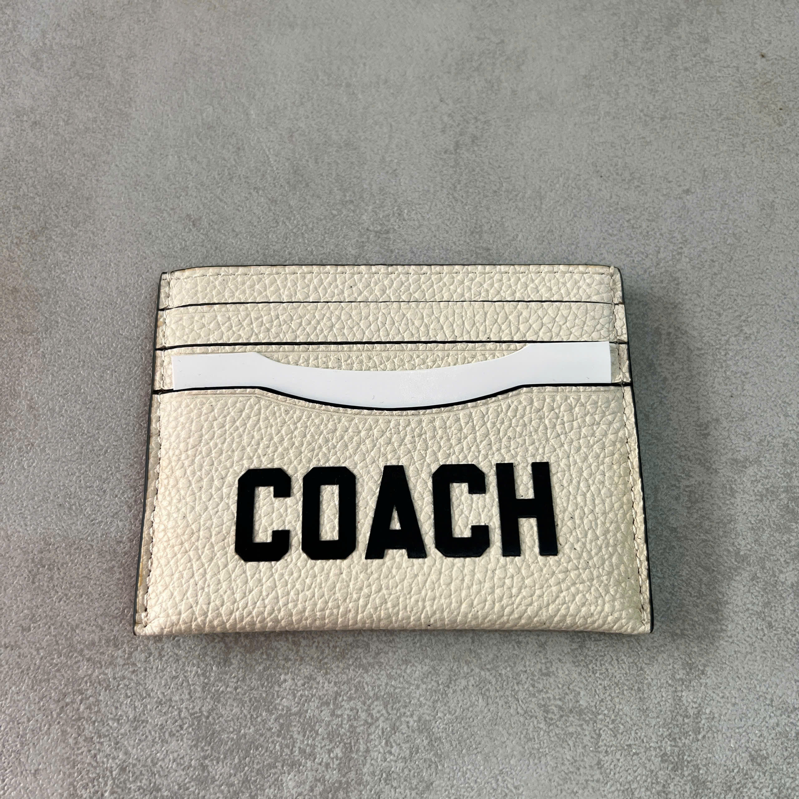 COACH GRAPHIC CANVAS SLIMD ID CARD - CREAM