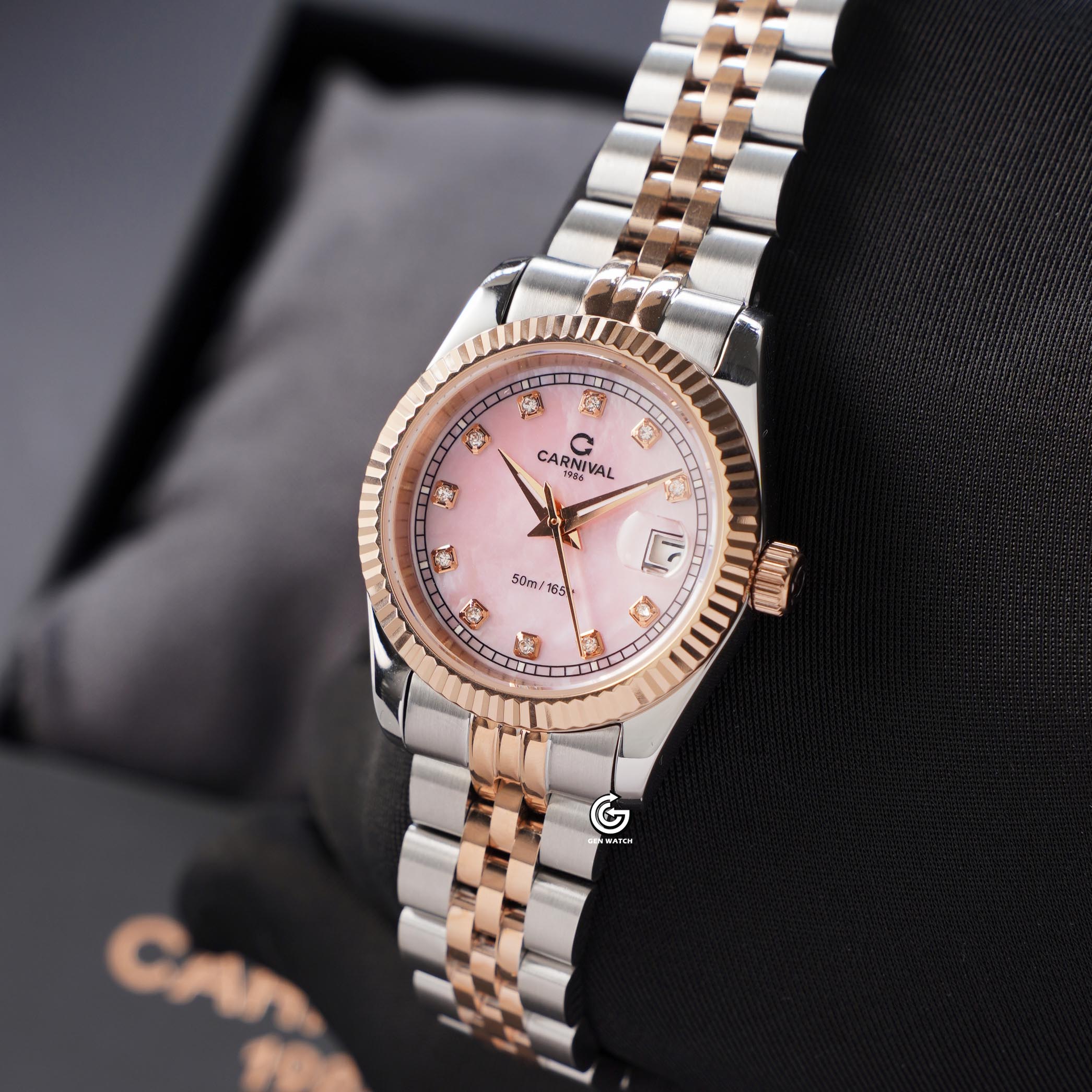 ĐỒNG HỒ NỮ CARNIVAL 8131L CH HK QUARTZ 30MM ( XÀ CỪ HỒNG )