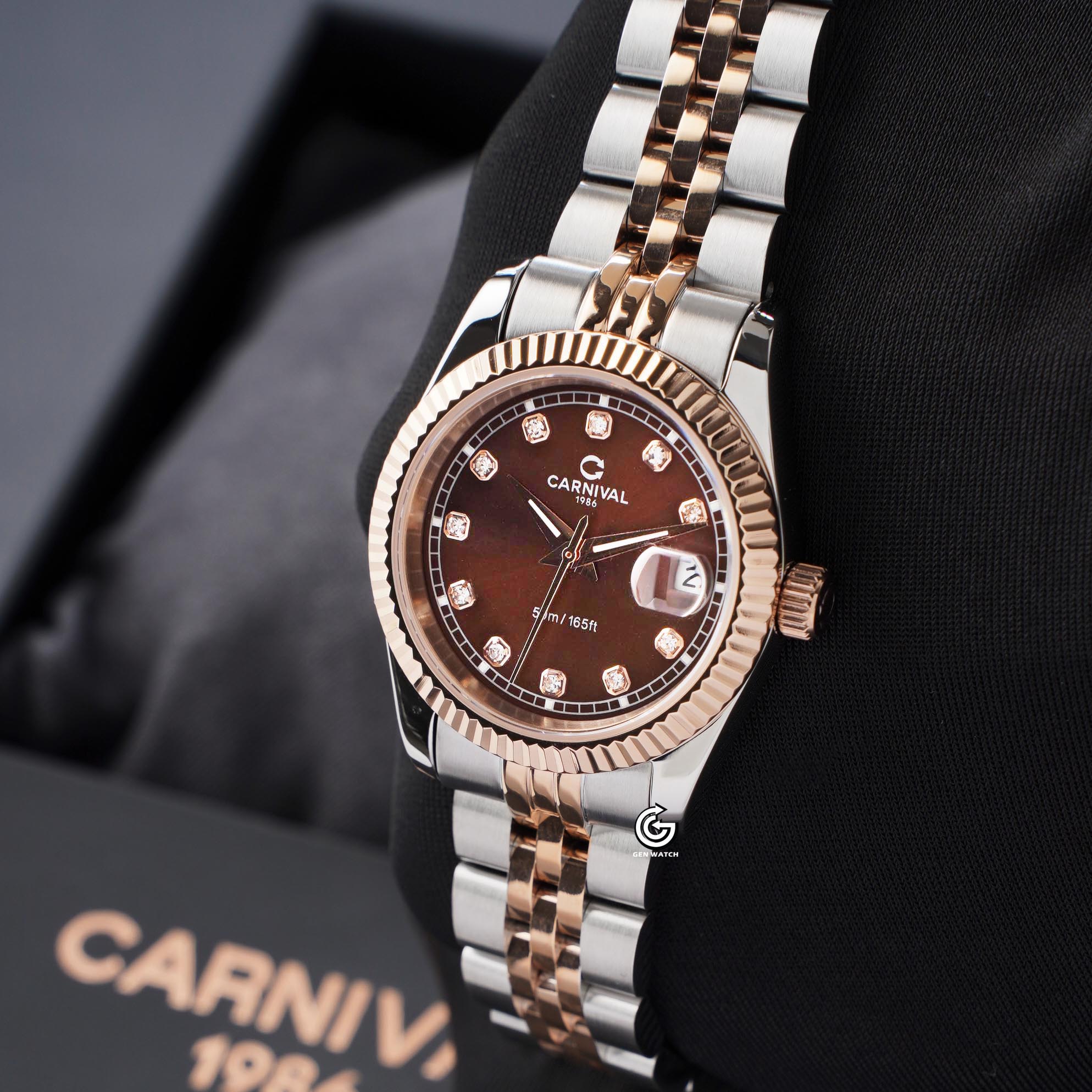 ĐỒNG HỒ NỮ CARNIVAL 8131L CH N QUARTZ 30MM