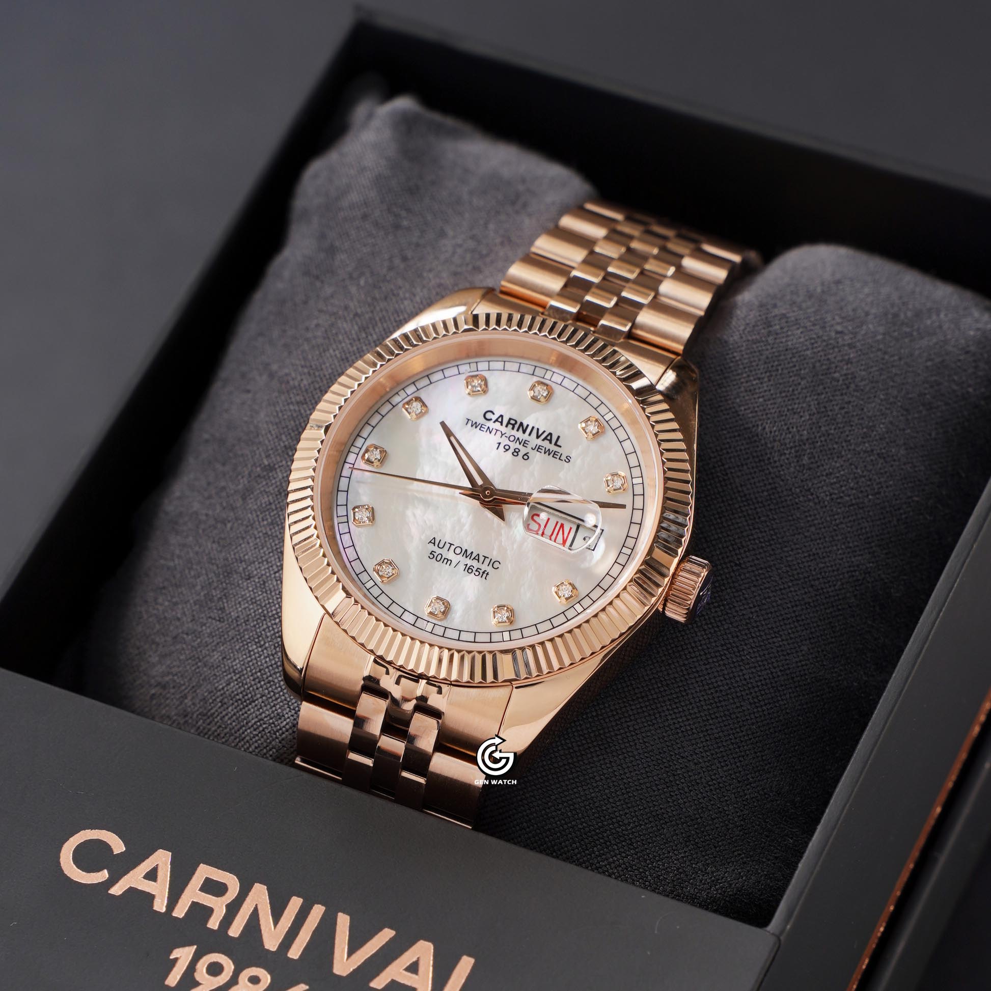 ĐỒNG HỒ NAM CARNIVAL 8131G VH TK AUTOMATIC 40MM ( XÀ CỪ TRẮNG )