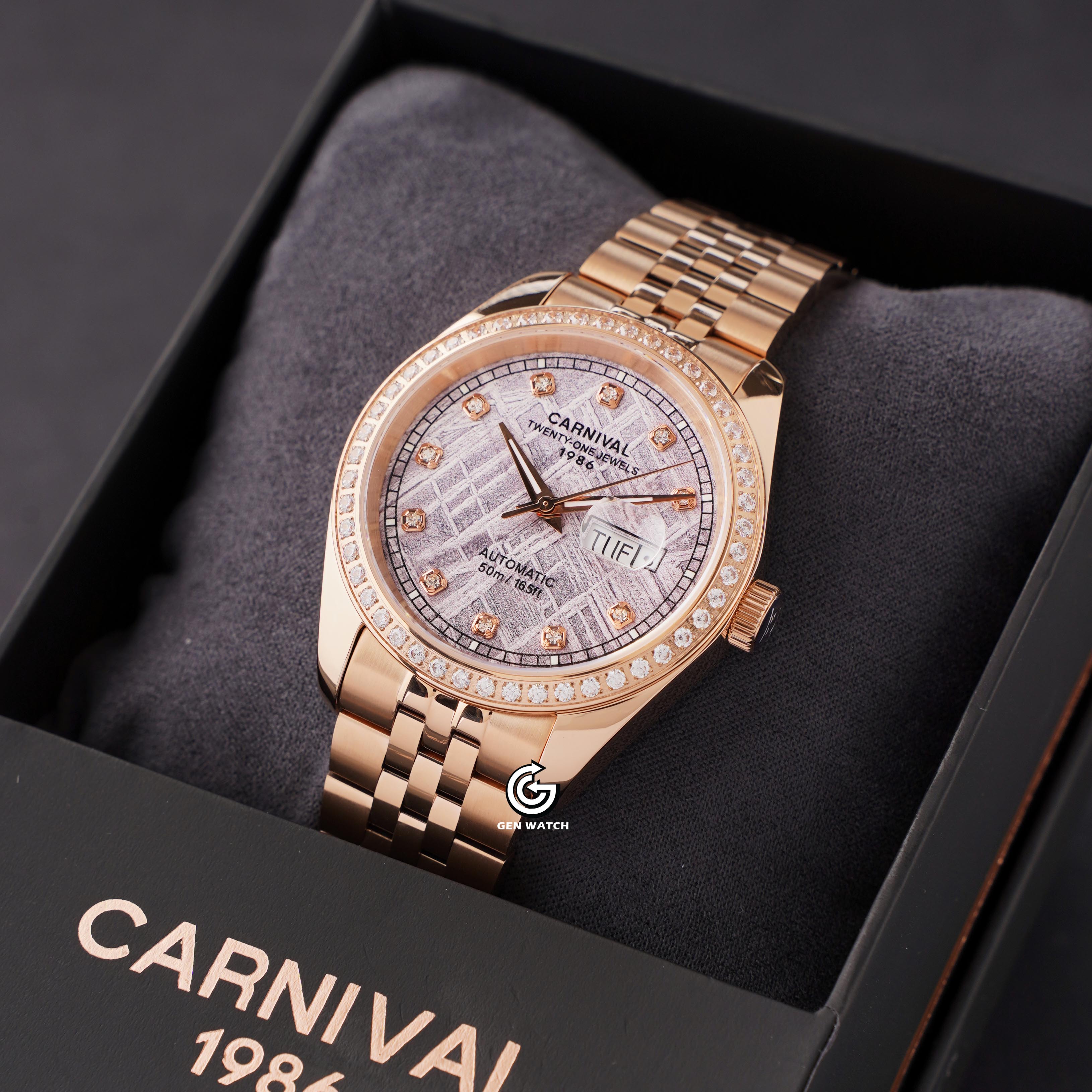 ĐỒNG HỒ NAM CARNIVAL 8131G2 VH TT AUTOMATIC 41MM
