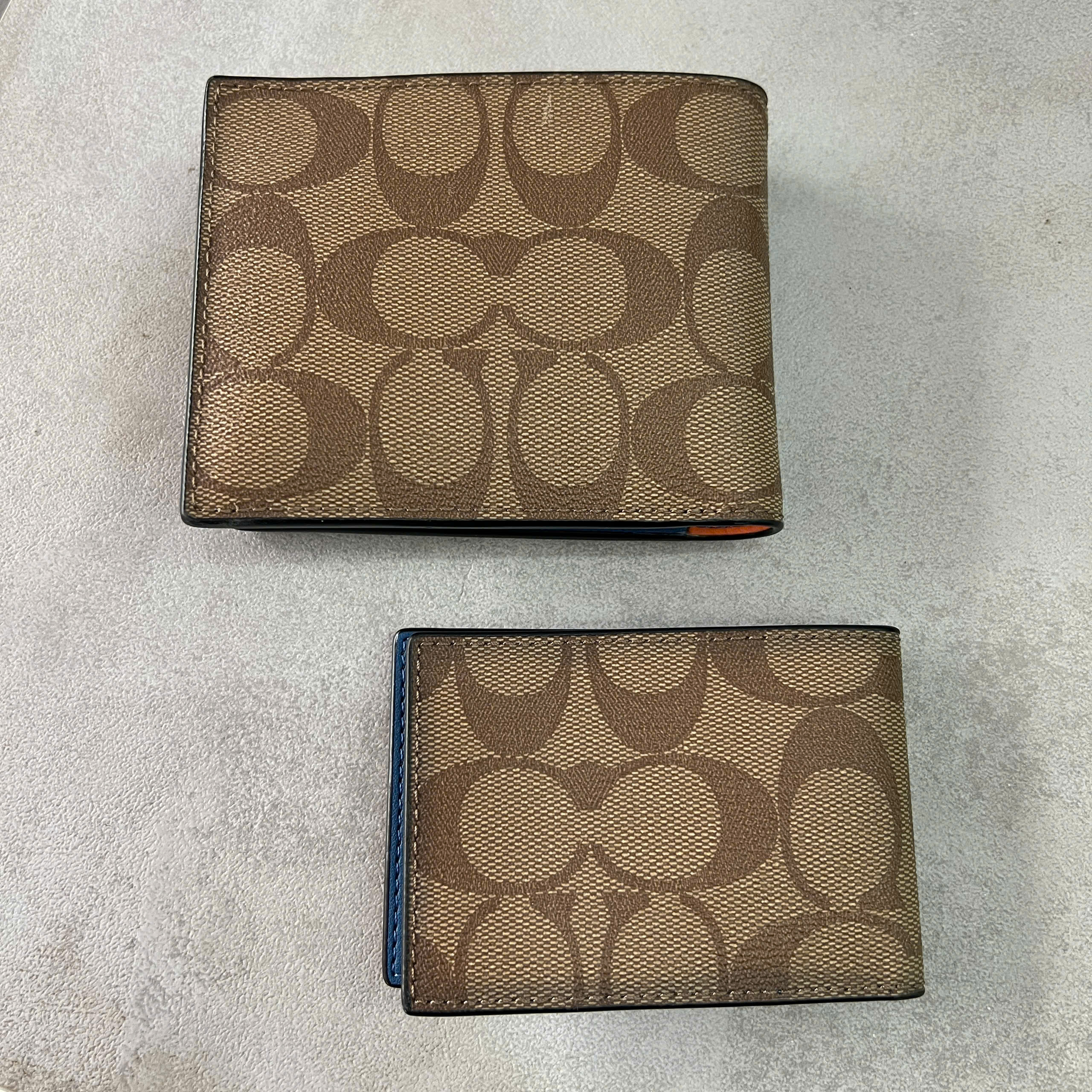 COACH EMBROI LOGO DOUBLE WALLET - BEIGE