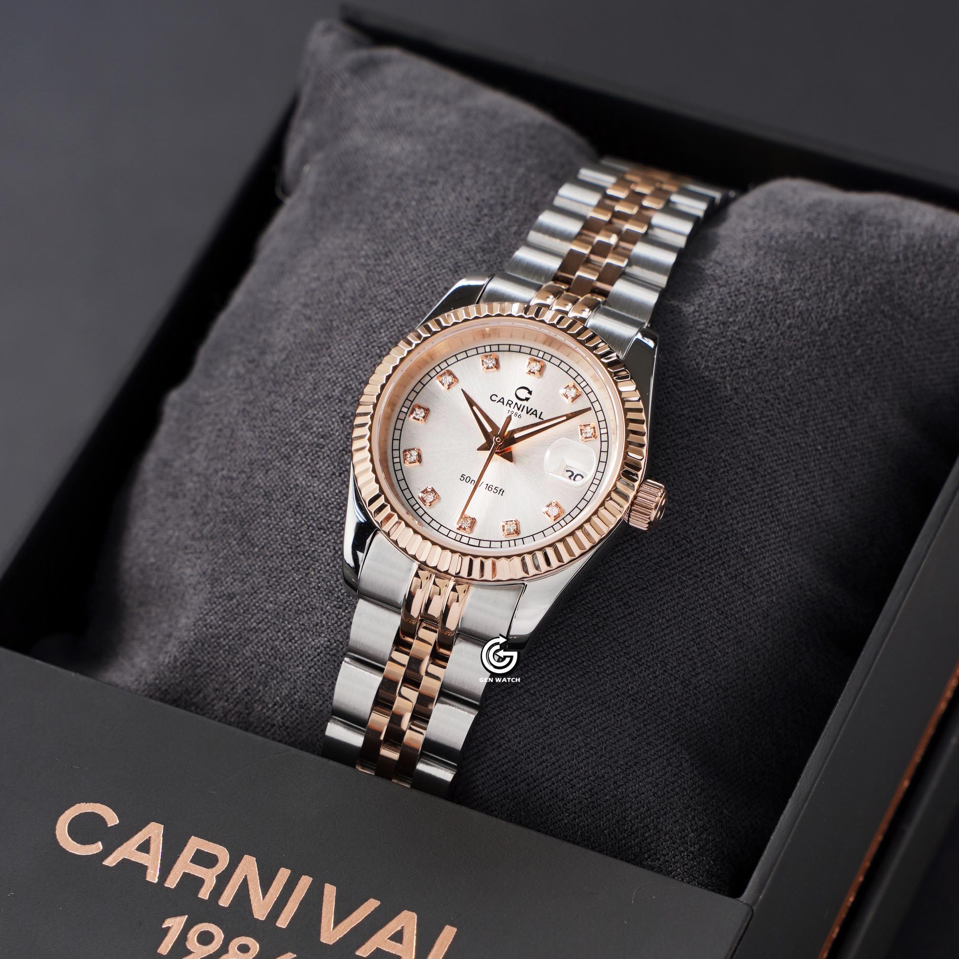 ĐỒNG HỒ NỮ CARNIVAL 8131L CH T QUARTZ 30MM