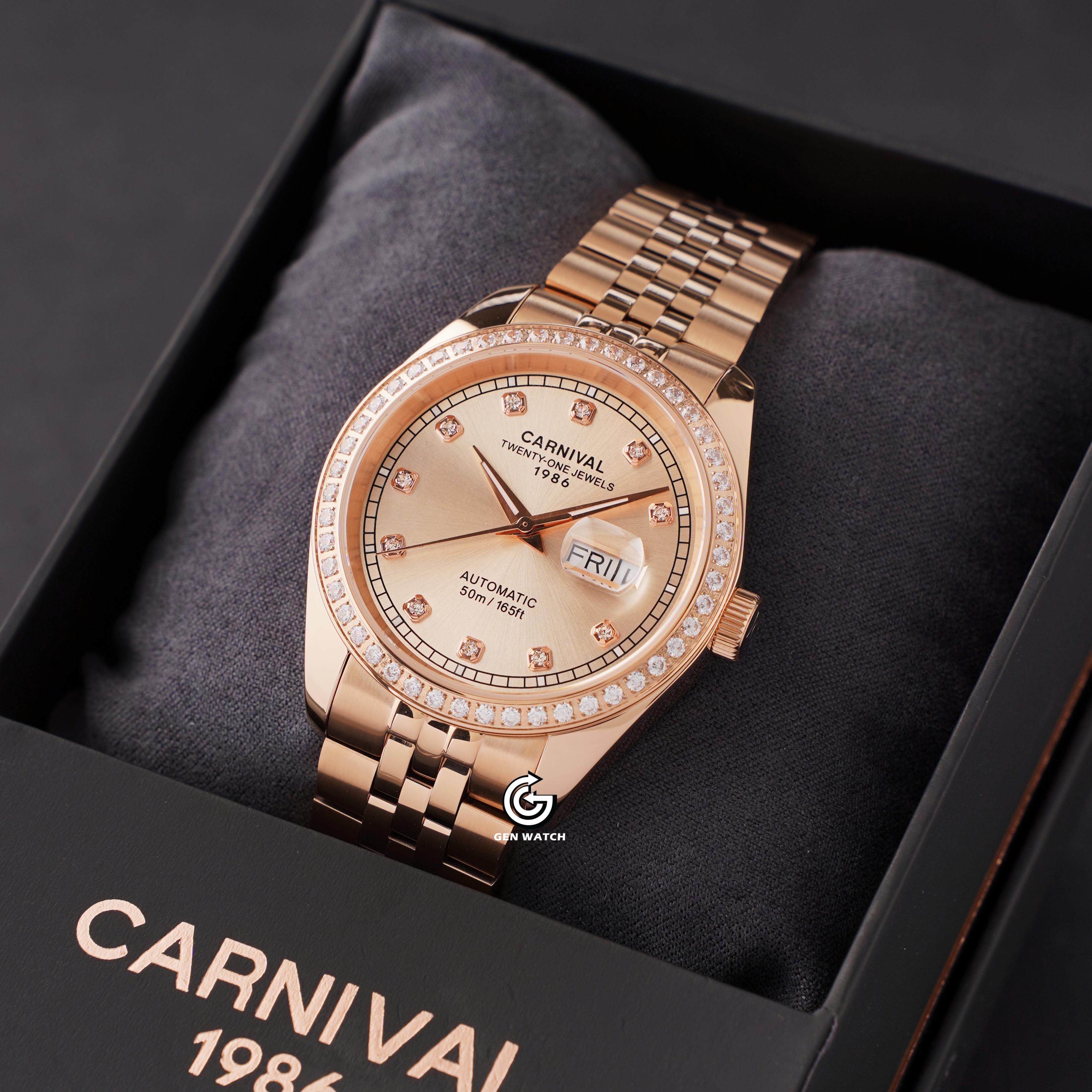 ĐỒNG HỒ NAM CARNIVAL 8131G2 VH NN AUTOMATIC 41MM