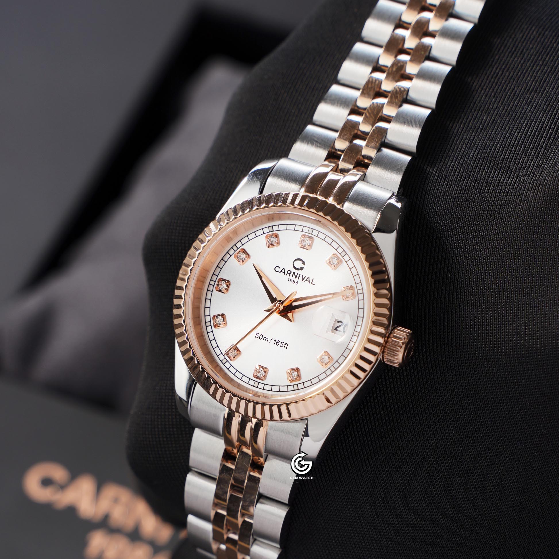 ĐỒNG HỒ NỮ CARNIVAL 8131L CH T QUARTZ 30MM