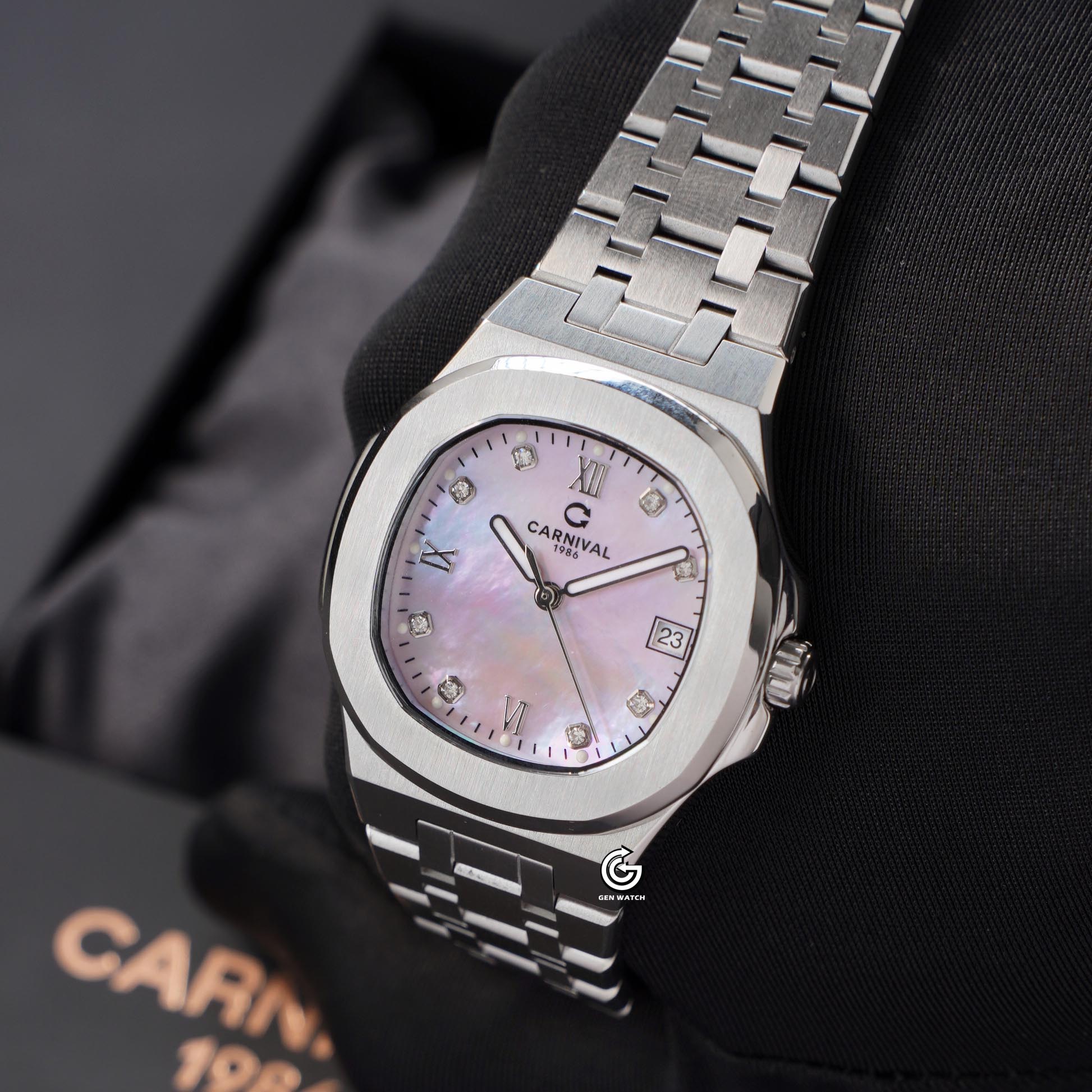 ĐỒNG HỒ NỮ CARNIVAL 8160L VT HK QUARTZ 34MM ( XÀ CỪ HỒNG )