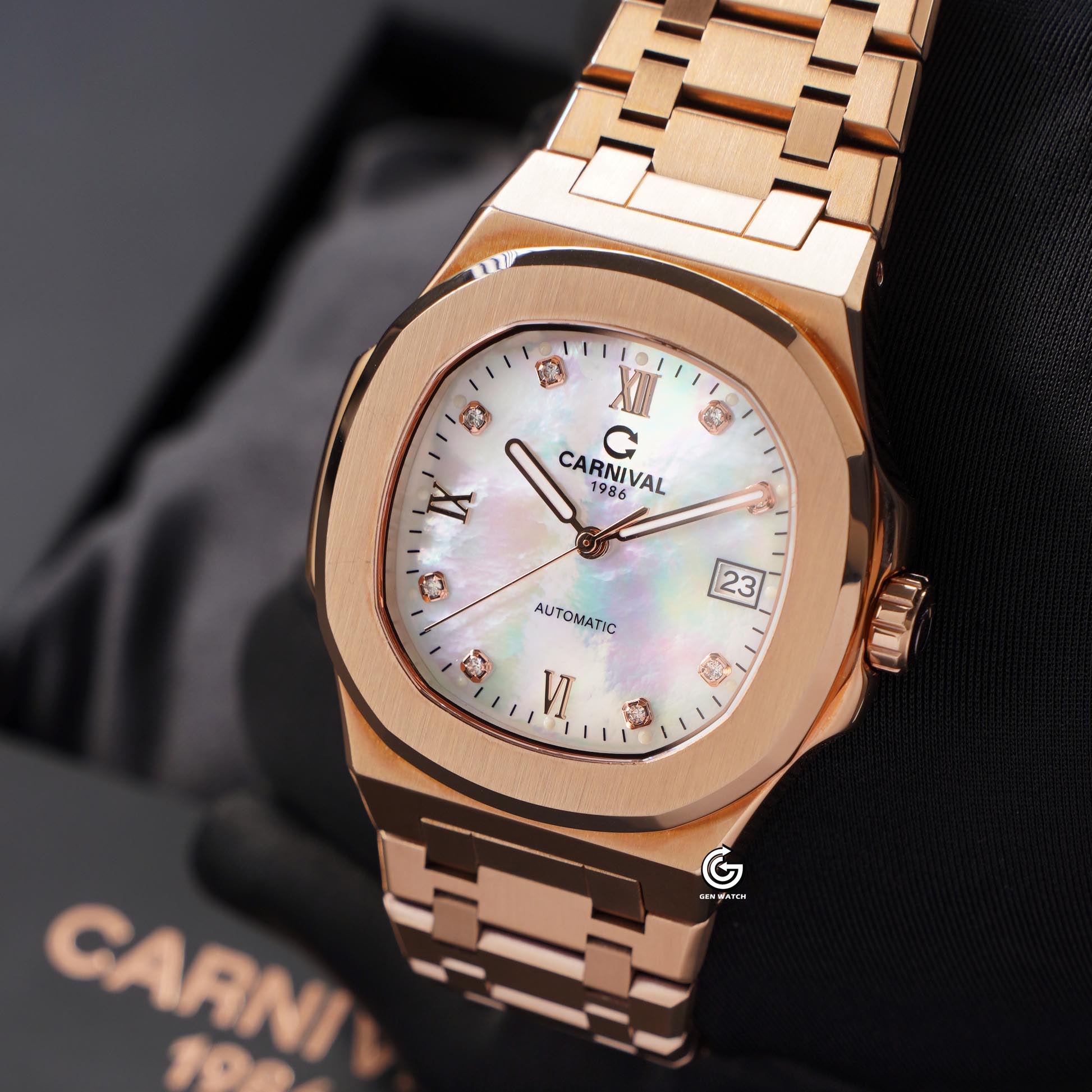 ĐỒNG HỒ NAM CARNIVAL 8160G VH TK AUTOMATIC 41MM ( XÀ CỪ TRẮNG )