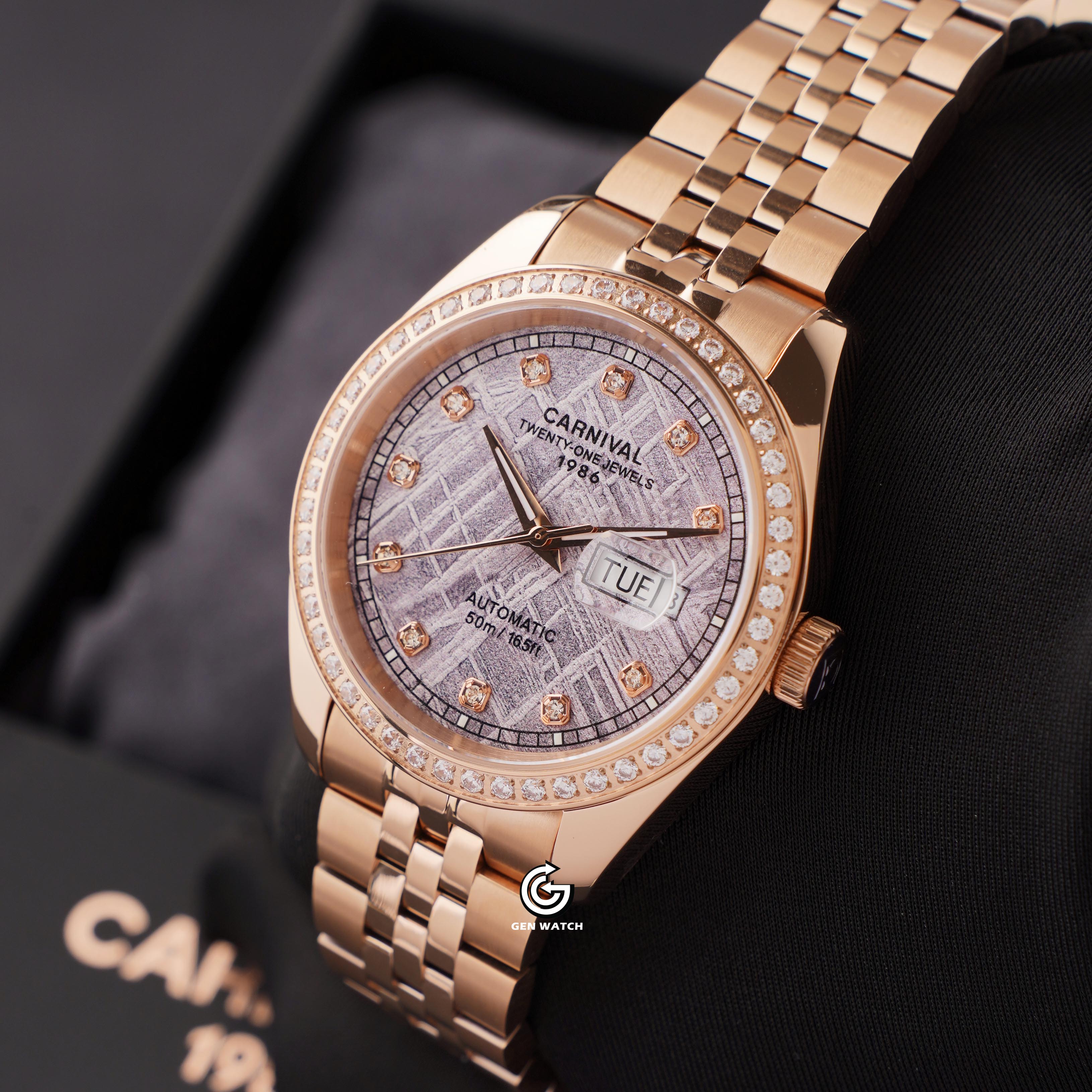 ĐỒNG HỒ NAM CARNIVAL 8131G2 VH TT AUTOMATIC 41MM